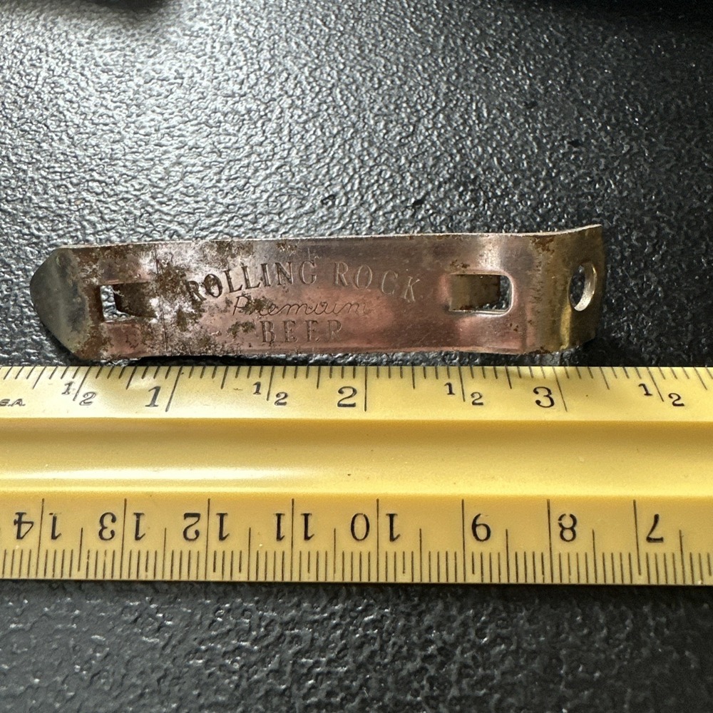 Vintage Bottle Opener Rolling‎ Rock Premium Beer Can & bottle Opener Metal